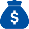 Money bag icon representing a money-back guarantee.